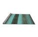 Sideview of Machine Washable Abstract Light Blue Contemporary Rug, wshcon303lblu