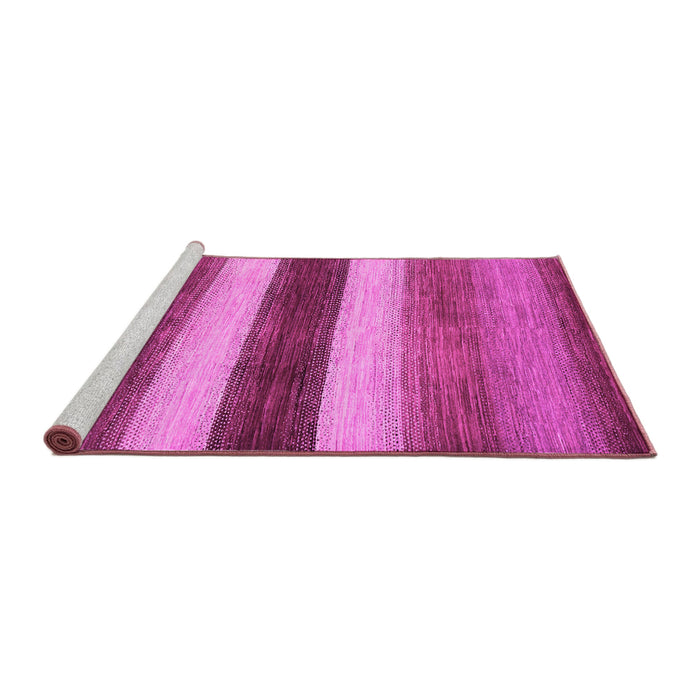 Sideview of Machine Washable Abstract Pink Contemporary Rug, wshcon303pnk