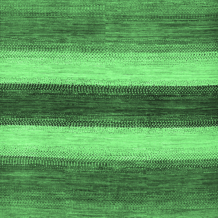 Machine Washable Abstract Emerald Green Contemporary Area Rugs, wshcon303emgrn
