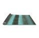 Sideview of Abstract Light Blue Contemporary Rug, con303lblu