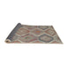 Thickness of Contemporary Dark Almond Brown Southwestern Rug, con3040