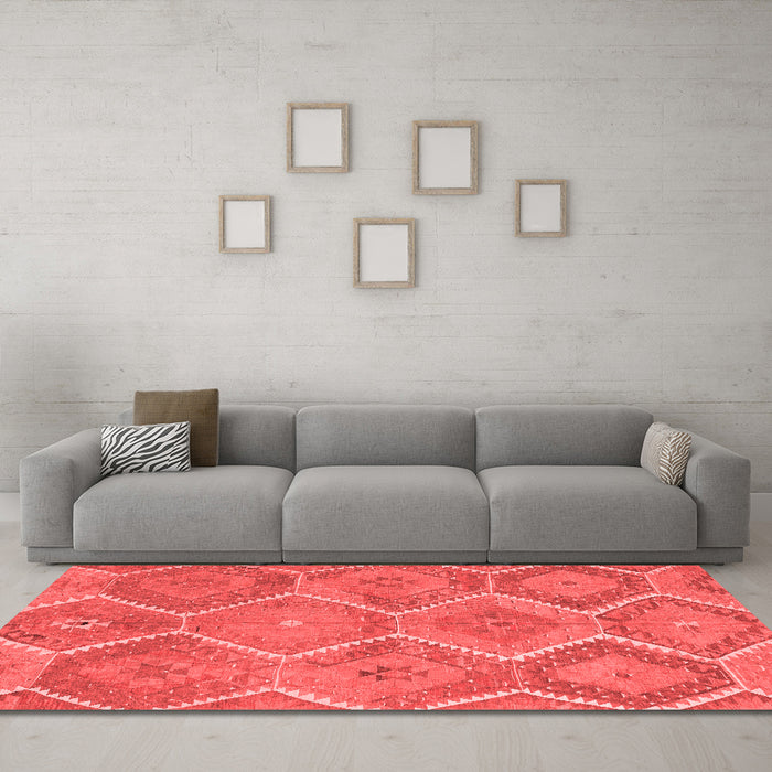 Country Red Washable Rugs