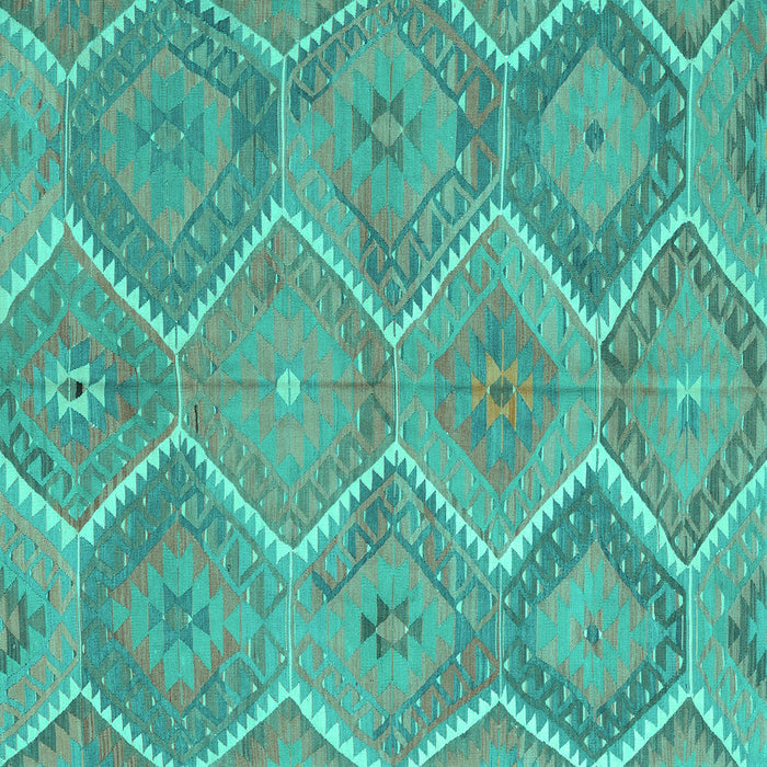 Square Southwestern Turquoise Country Rug, con3040turq