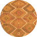 Machine Washable Southwestern Orange Country Area Rugs, wshcon3040org