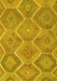 Machine Washable Southwestern Yellow Country Rug, wshcon3040yw