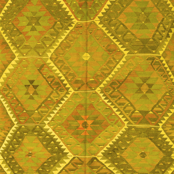 Machine Washable Southwestern Yellow Country Rug, wshcon3040yw