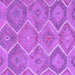 Square Machine Washable Southwestern Purple Country Area Rugs, wshcon3040pur