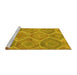 Sideview of Machine Washable Southwestern Yellow Country Rug, wshcon3040yw