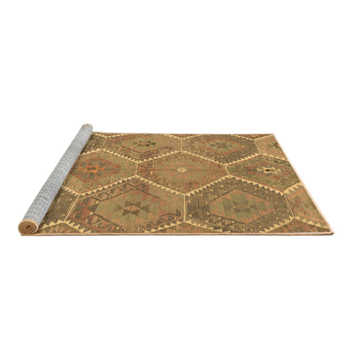 Sideview of Machine Washable Southwestern Brown Country Rug, wshcon3040brn
