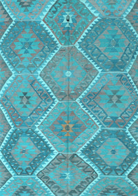 Southwestern Light Blue Country Rug, con3040lblu