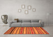 Machine Washable Southwestern Orange Country Area Rugs in a Living Room, wshcon3041org