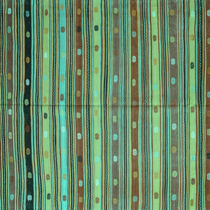 Square Southwestern Turquoise Country Rug, con3041turq