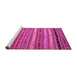 Sideview of Machine Washable Southwestern Pink Country Rug, wshcon3041pnk