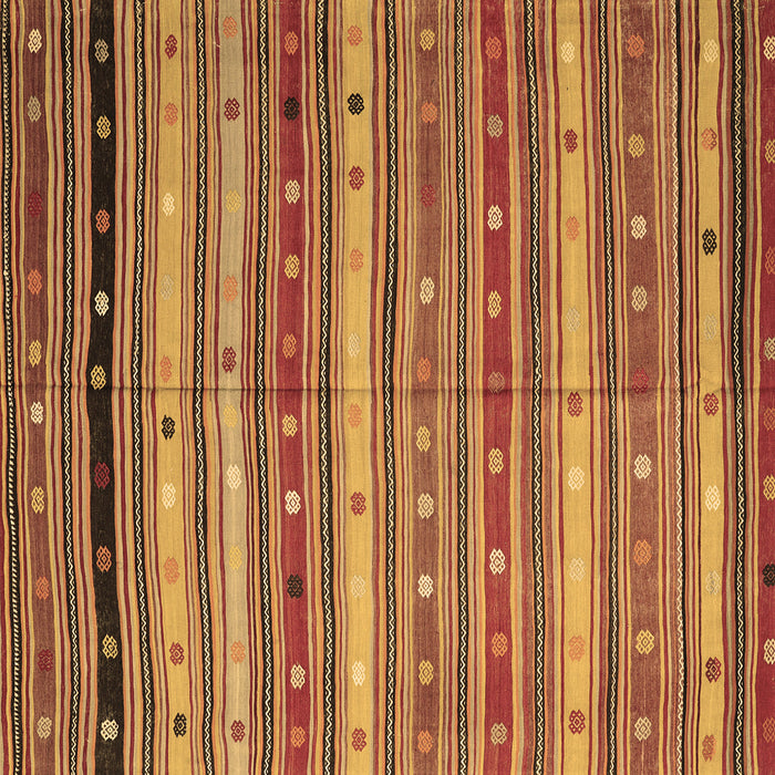 Square Machine Washable Southwestern Brown Country Rug, wshcon3041brn