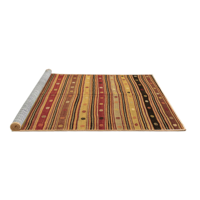 Sideview of Machine Washable Southwestern Brown Country Rug, wshcon3041brn
