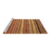 Sideview of Machine Washable Southwestern Brown Country Rug, wshcon3041brn