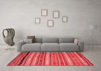 Machine Washable Southwestern Red Country Rug, wshcon3041red