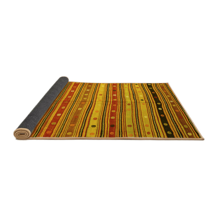 Sideview of Southwestern Yellow Country Rug, con3041yw