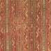 Square Oriental Brown Traditional Rug, con3042brn