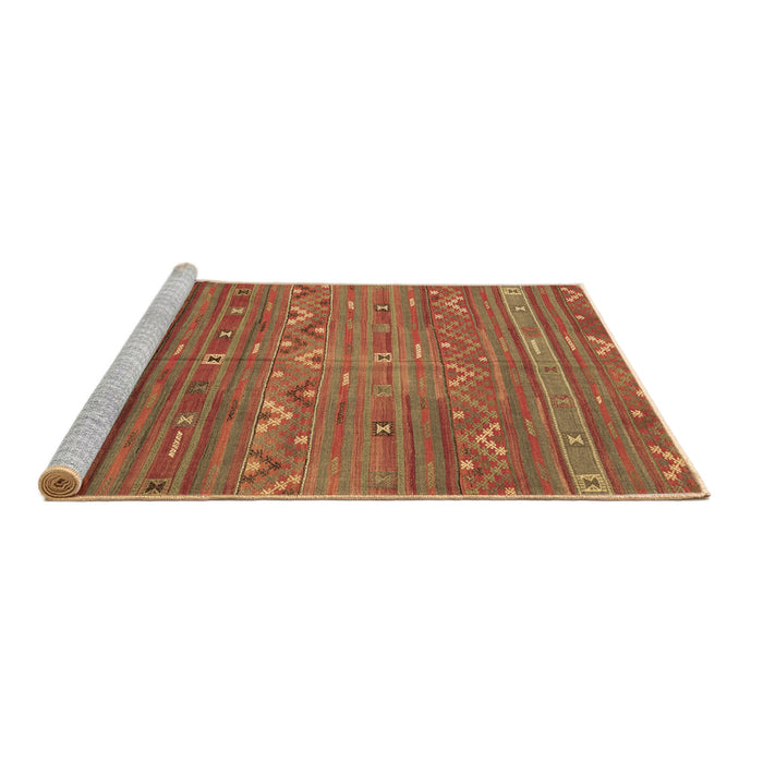 Sideview of Machine Washable Oriental Brown Traditional Rug, wshcon3042brn