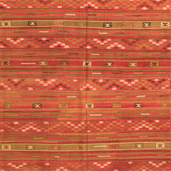 Serging Thickness of Oriental Orange Traditional Rug, con3042org