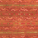 Round Machine Washable Oriental Orange Traditional Area Rugs, wshcon3042org