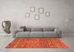 Machine Washable Oriental Orange Traditional Area Rugs in a Living Room, wshcon3042org