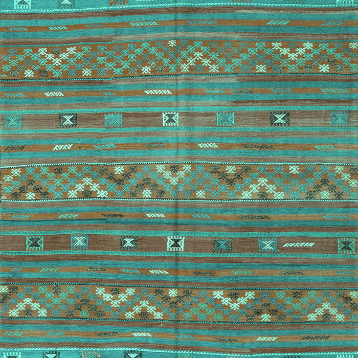 Machine Washable Oriental Turquoise Traditional Area Rugs, wshcon3042turq