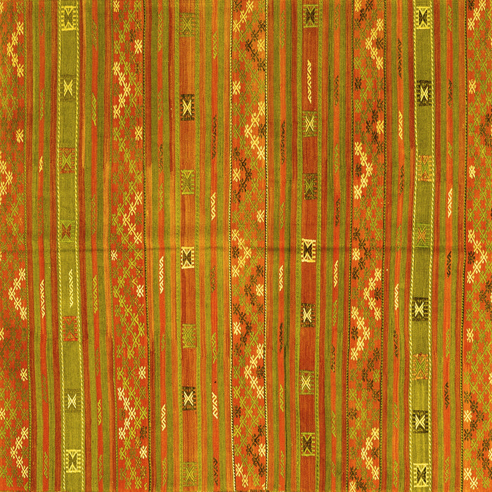 Square Oriental Yellow Traditional Rug, con3042yw