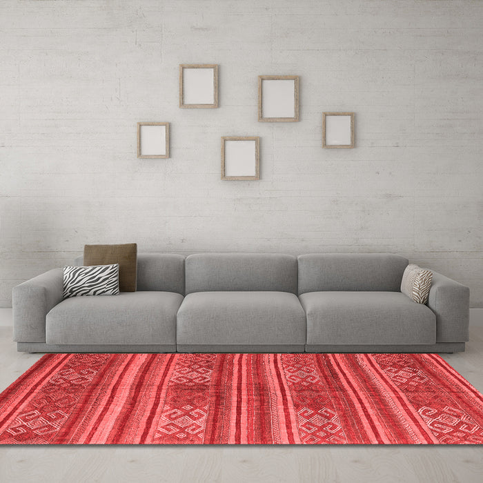 Country Red Washable Rugs