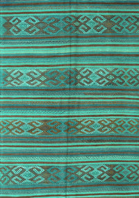 Southwestern Turquoise Country Rug, con3043turq