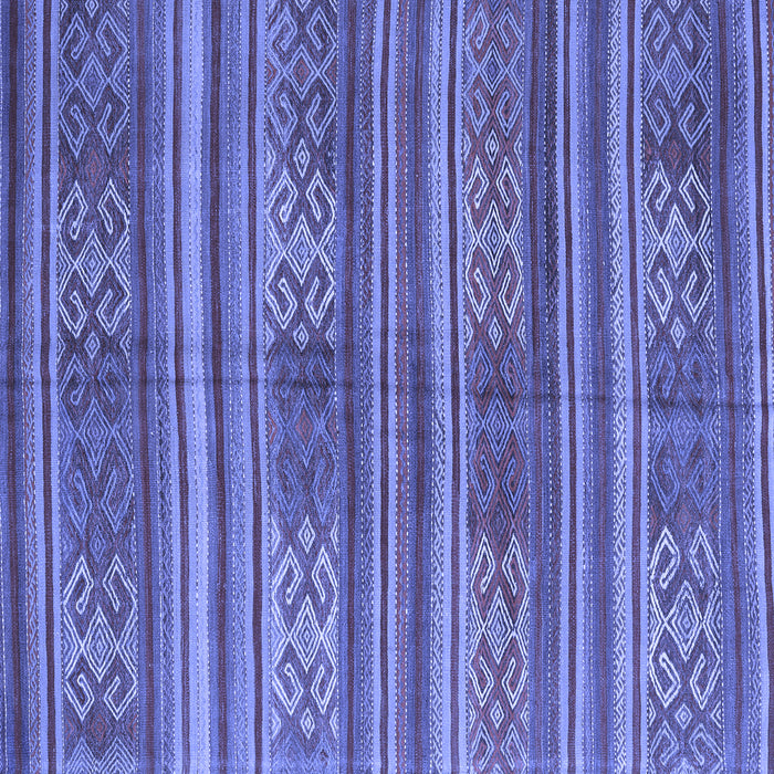 Square Machine Washable Southwestern Blue Country Rug, wshcon3043blu