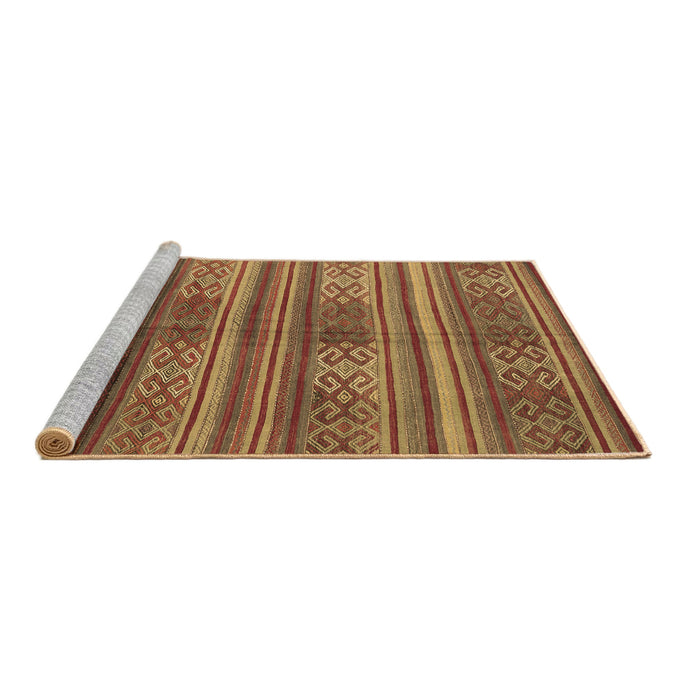 Sideview of Machine Washable Southwestern Brown Country Rug, wshcon3043brn