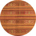 Square Southwestern Orange Country Rug, con3043org