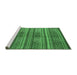Sideview of Machine Washable Southwestern Emerald Green Country Area Rugs, wshcon3043emgrn