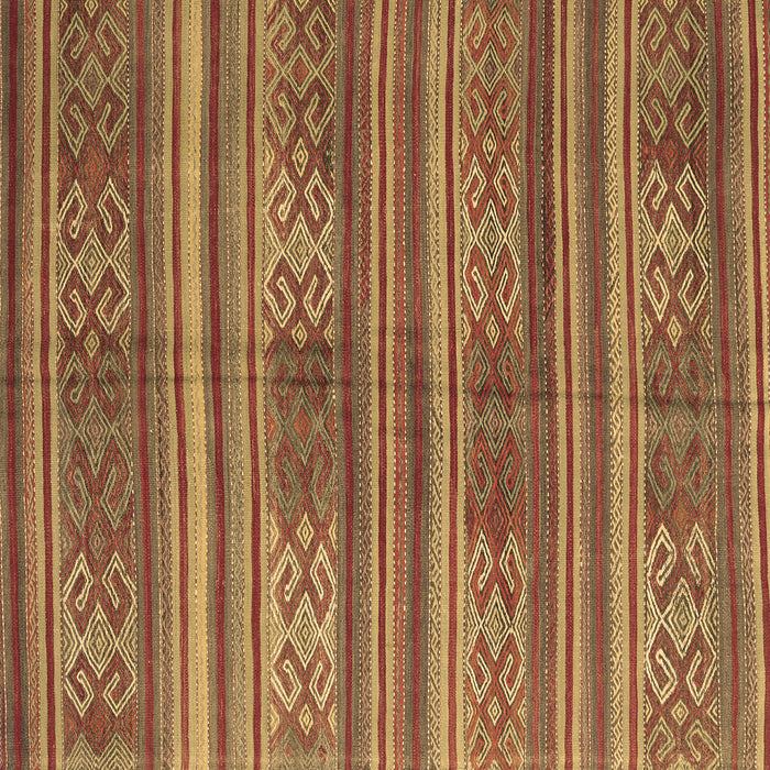 Square Machine Washable Southwestern Brown Country Rug, wshcon3043brn