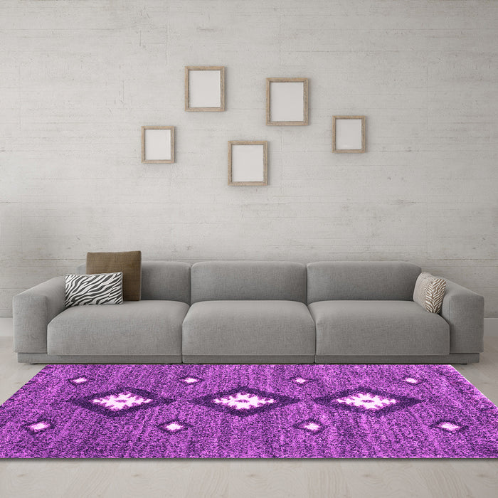 Machine Washable Abstract Pink Contemporary Rug in a Living Room, wshcon3044pnk