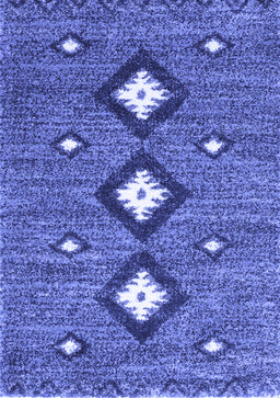 Abstract Blue Contemporary Rug, con3044blu