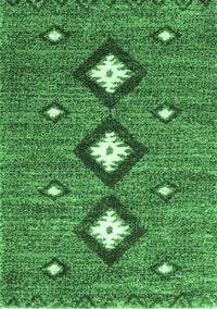 Abstract Emerald Green Contemporary Rug, con3044emgrn