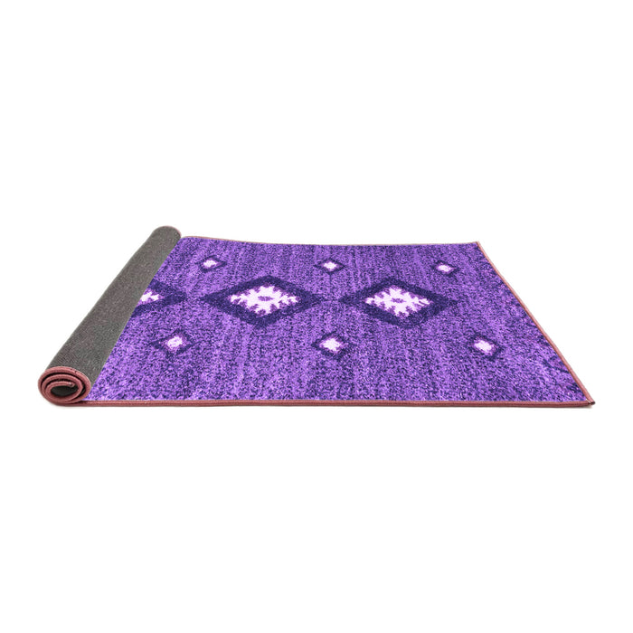Sideview of Abstract Purple Contemporary Rug, con3044pur
