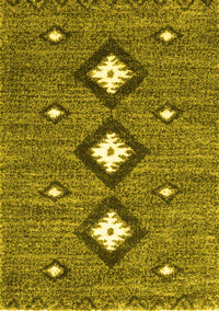 Abstract Yellow Contemporary Rug, con3044yw