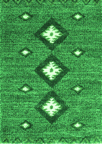 Abstract Green Contemporary Rug, con3044grn