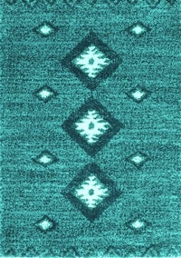 Abstract Turquoise Contemporary Rug, con3044turq