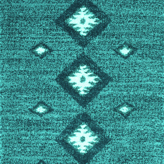 Abstract Turquoise Contemporary Rug, con3044turq