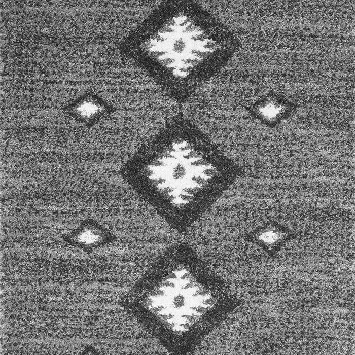 Serging Thickness of Machine Washable Abstract Gray Contemporary Rug, wshcon3044gry