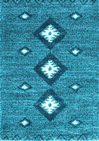 Abstract Light Blue Contemporary Rug, con3044lblu