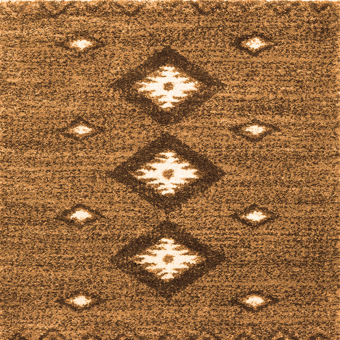 Serging Thickness of Abstract Orange Contemporary Rug, con3044org