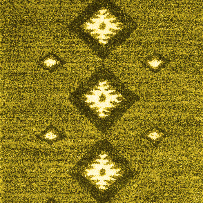 Machine Washable Abstract Yellow Contemporary Rug, wshcon3044yw