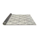 Thickness of Contemporary Dark Gray Trellis Rug, con3045