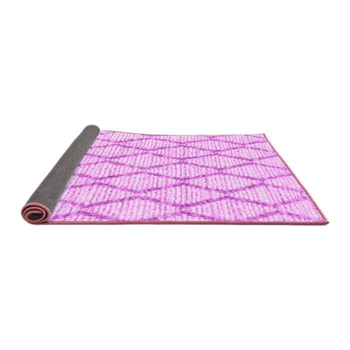 Sideview of Trellis Pink Modern Rug, con3045pnk
